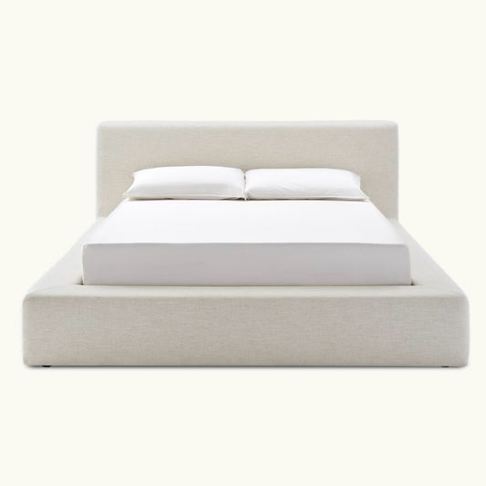 Dawson Queen Size Storage Bed, Beach Linen, 76.8"W x 98.4"D x 37"H