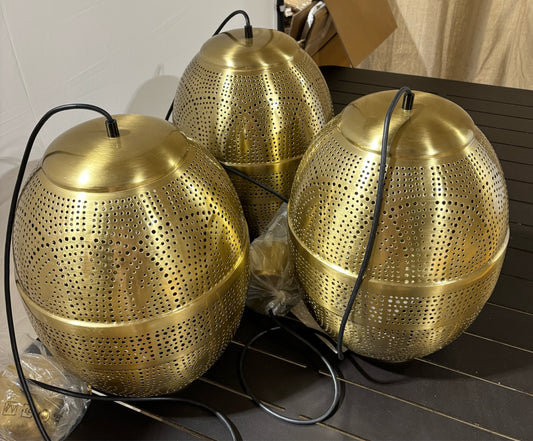 Brass Metal Andropa Lanterns x 3 - IKEA