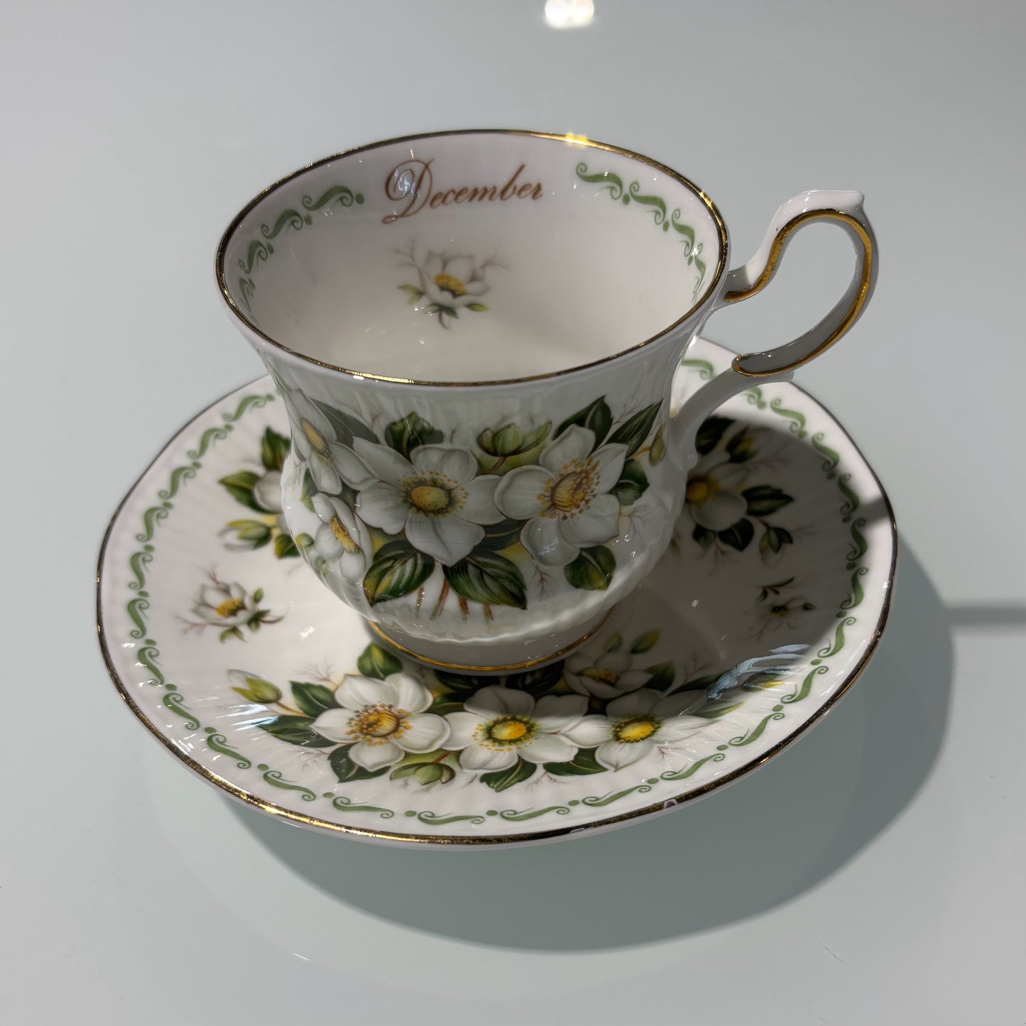 VTG Queens Rosina Tea cup & Saucer 6" D x 3.5" H