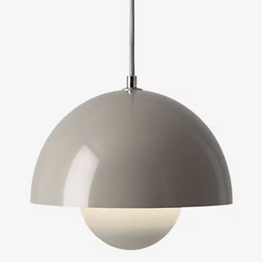 &Tradition Flowerpot Pendant Light, Grey Beige, Small VP1, 9.1" Dia x 6.3" H