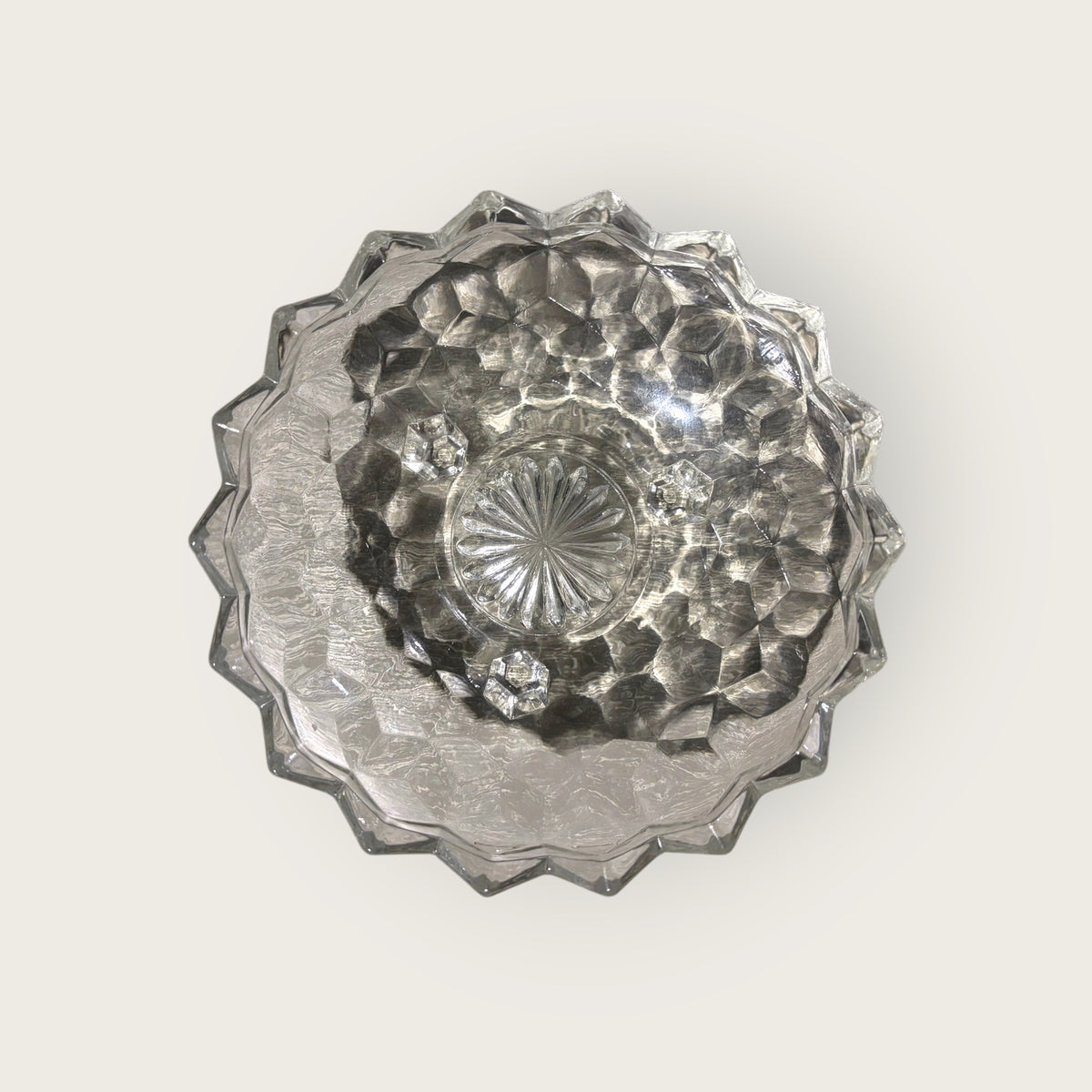 Footed Cut Glass/crystal Candy Dish, 6"Dia