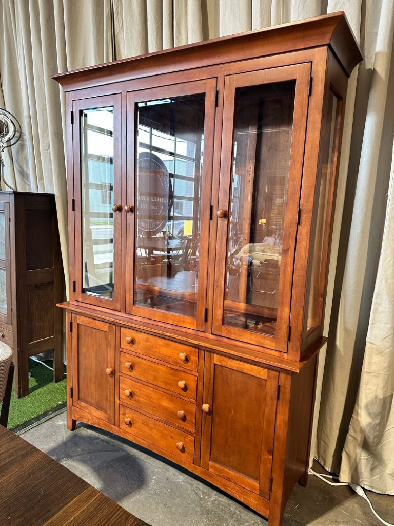 Kincaid 2 pc china cabinet, Gathering House collection, 58"L x 18"D x 82"H