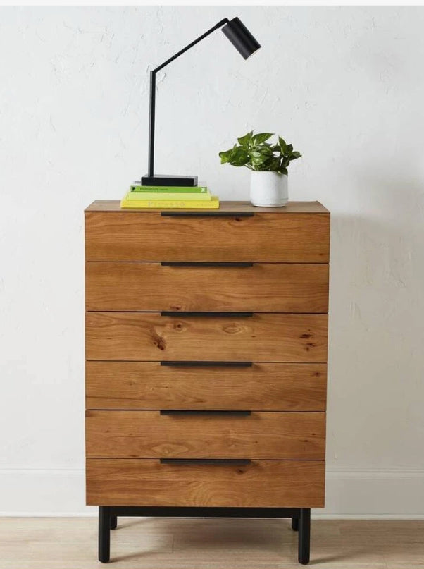 Croft Tall Dresser 6 Drawers, 31.5"W x 17.7"D x 47"H