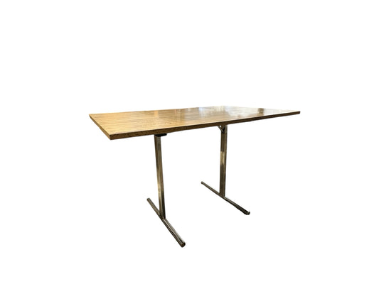 Vintage, Chrome, Laminate Dropleaf Table, 47"W x 30"D x 29"H