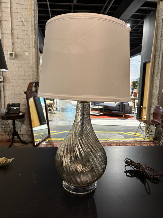 Mercury Glass Lamp- 24.5"H x 12"W