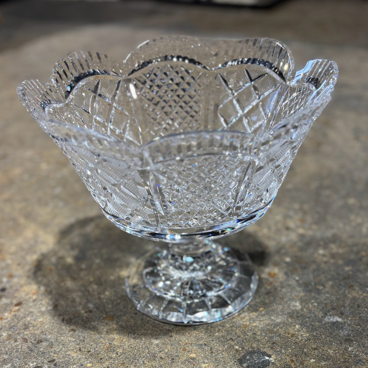 Waterford Crystal Compote, 9.5" Dia x 8" H