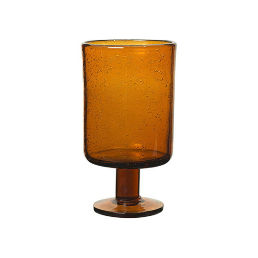 Ferm Living Oli 7.4 oz Wine Glass, Amber, 2.76" Dia x 4.92" H
