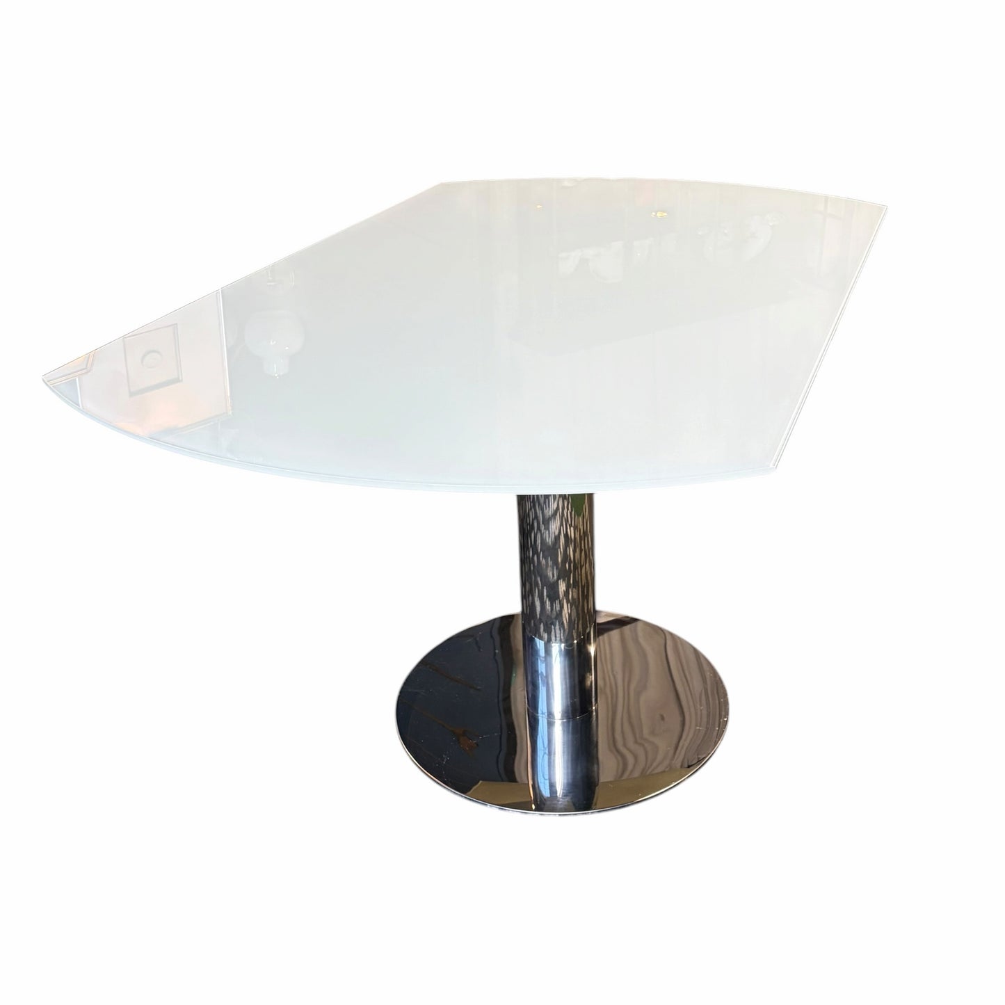 Chintaly Motion Extendable Dining Table, 57"Dia (35"W x 57"D) x 29"H