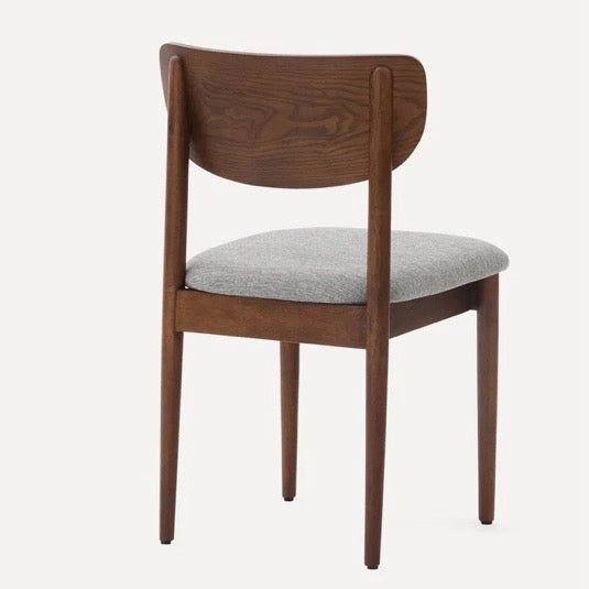Haiku Dining Chairs (Set of 2), Stone Gray/Walnut