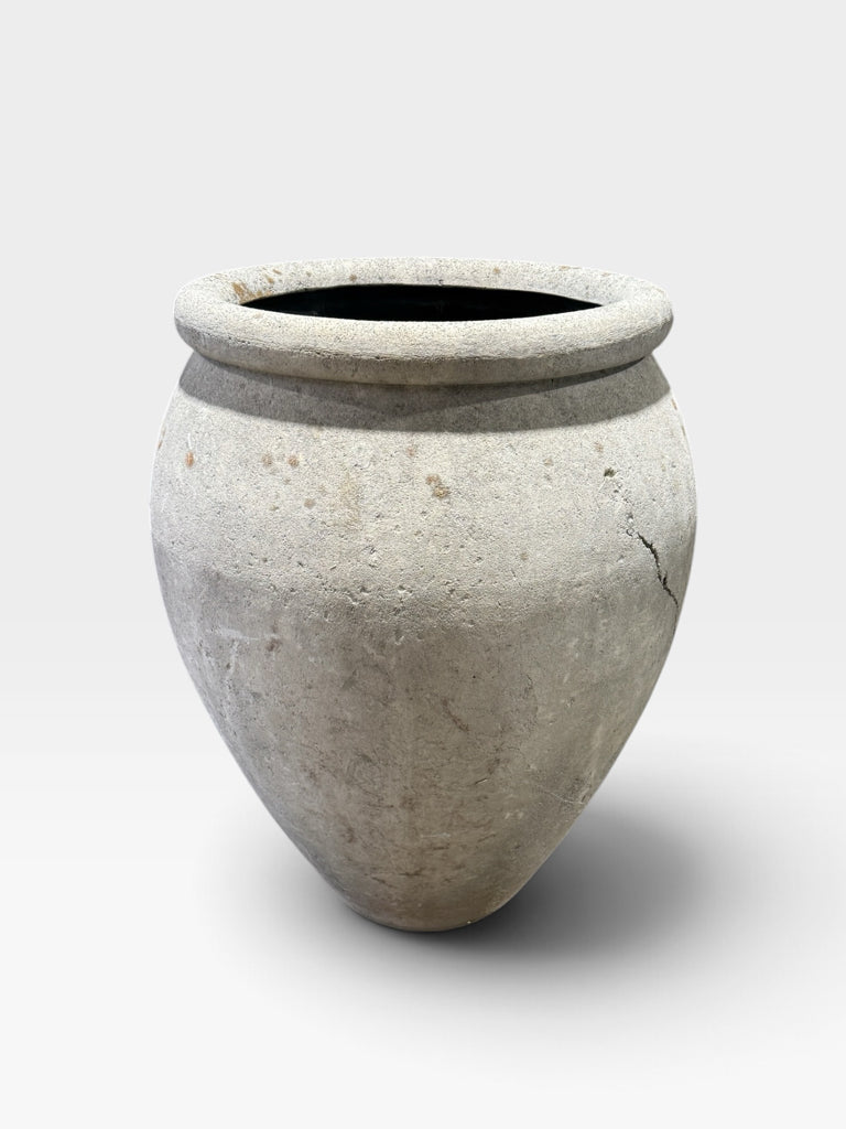 LG Restoration Hardware faux concrete olive jar, 24"W x 24"D x 30"H