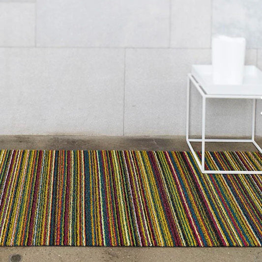 Chilewich Shag Skinny Stripe Runner, Bright Multi, 72"L x 24"W