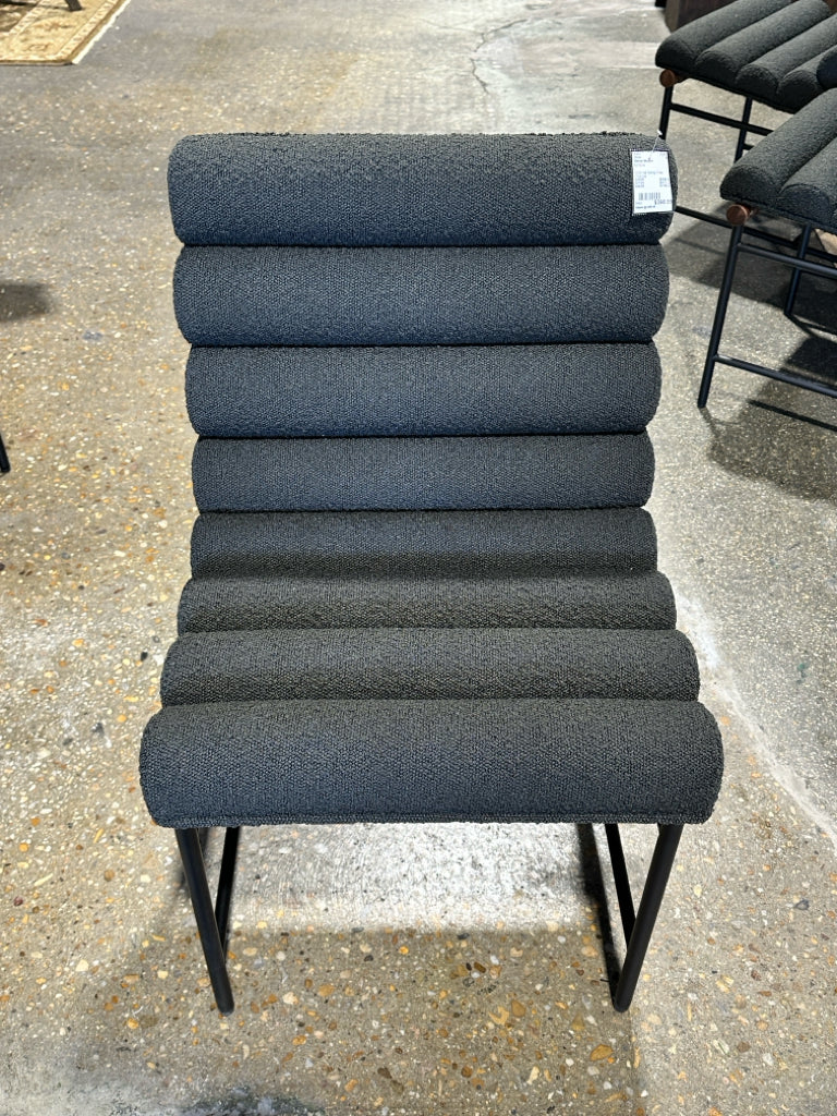 NEW Vail Dining Chair, Charcoal Boucle,18.5"x14"x31.5"H