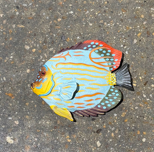Blue Tang fish art, 9"L x 7"W x 1"H