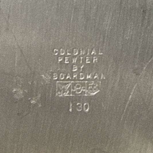 Vintage Pewter Sugar Bowl and Creamer 4" H