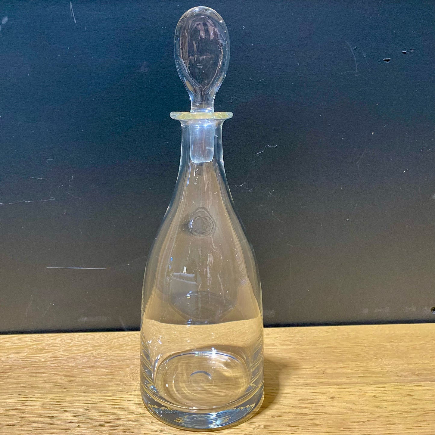 Glass Decanter W/Stopper, 13.5"H x 4.25"W x 4.25"D