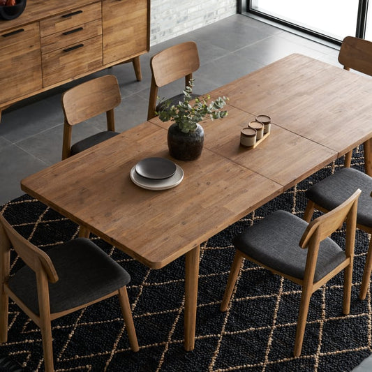 AS-IS Seb Extendable Dining Table, 74.8" L x 39.4" D x 29.5" H