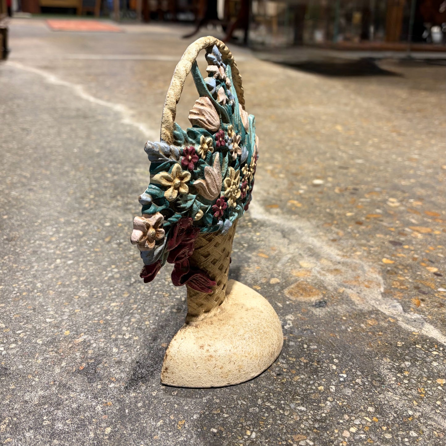 Vintage Cast Iron Doorstop, 8.25"H x 7"W x 2.25"D