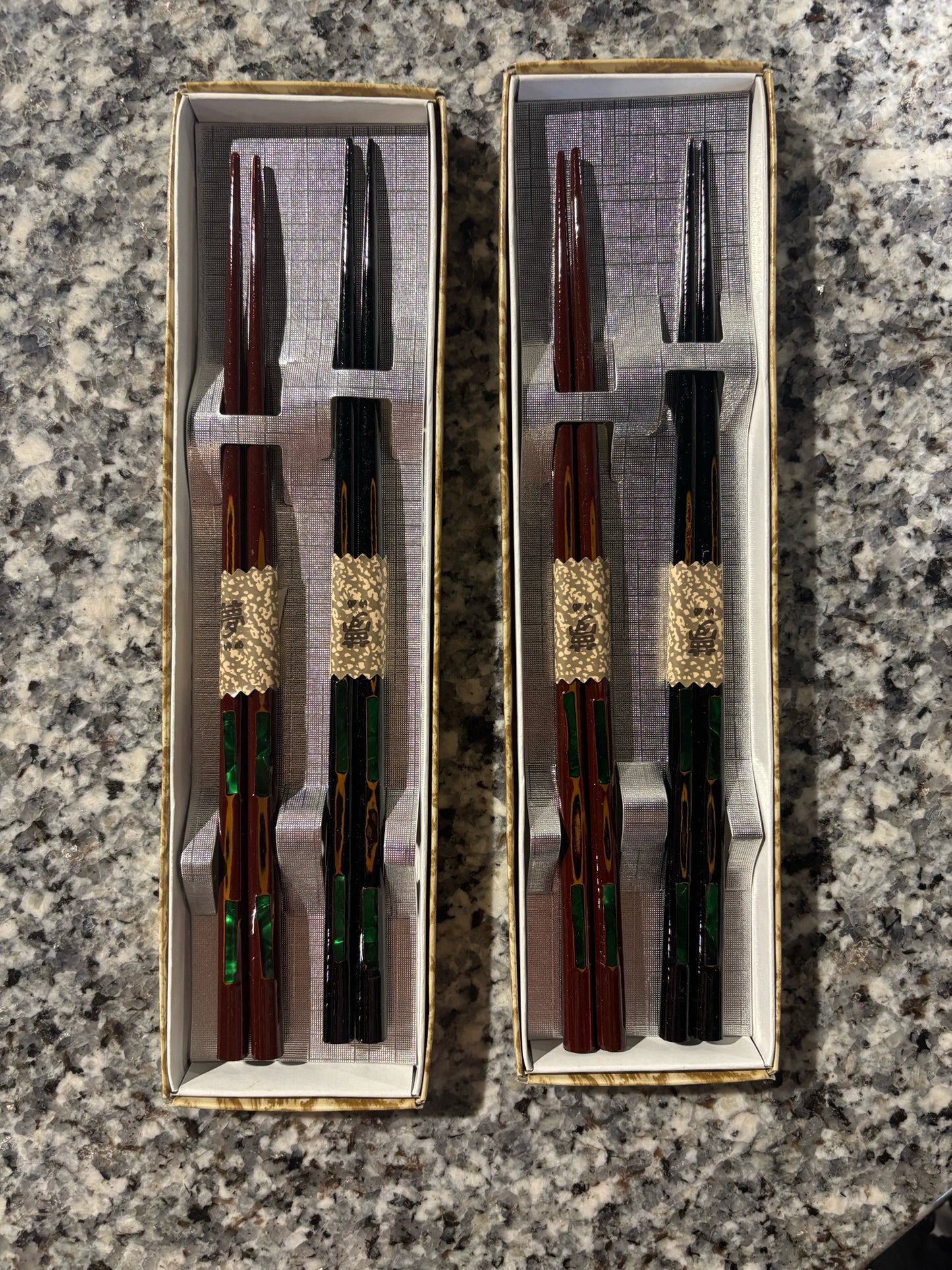 Laquered Wooden Chopsticks x 2 Sets
