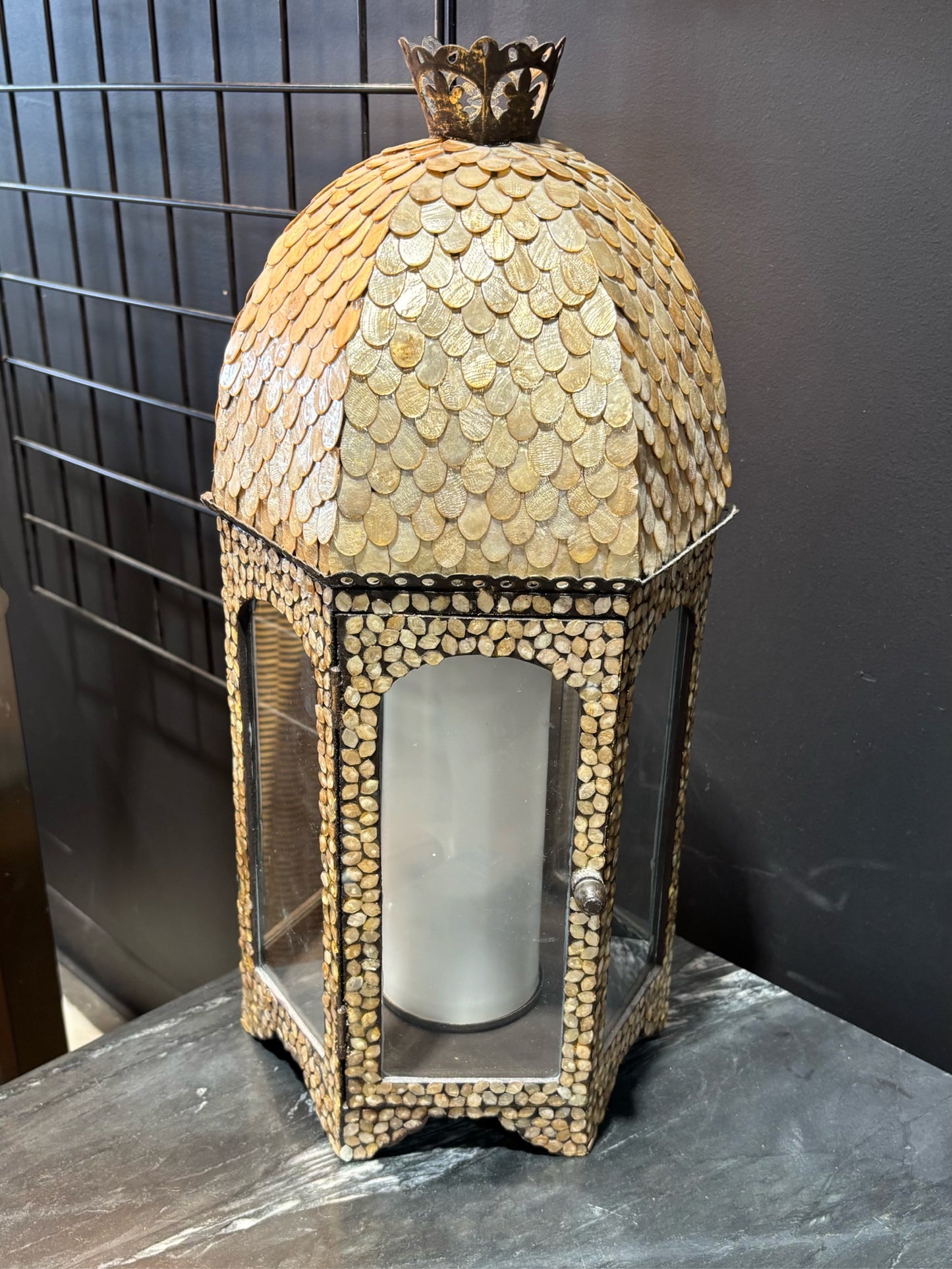 Moroccan Style Lantern 8" W x 8" D x 19" H