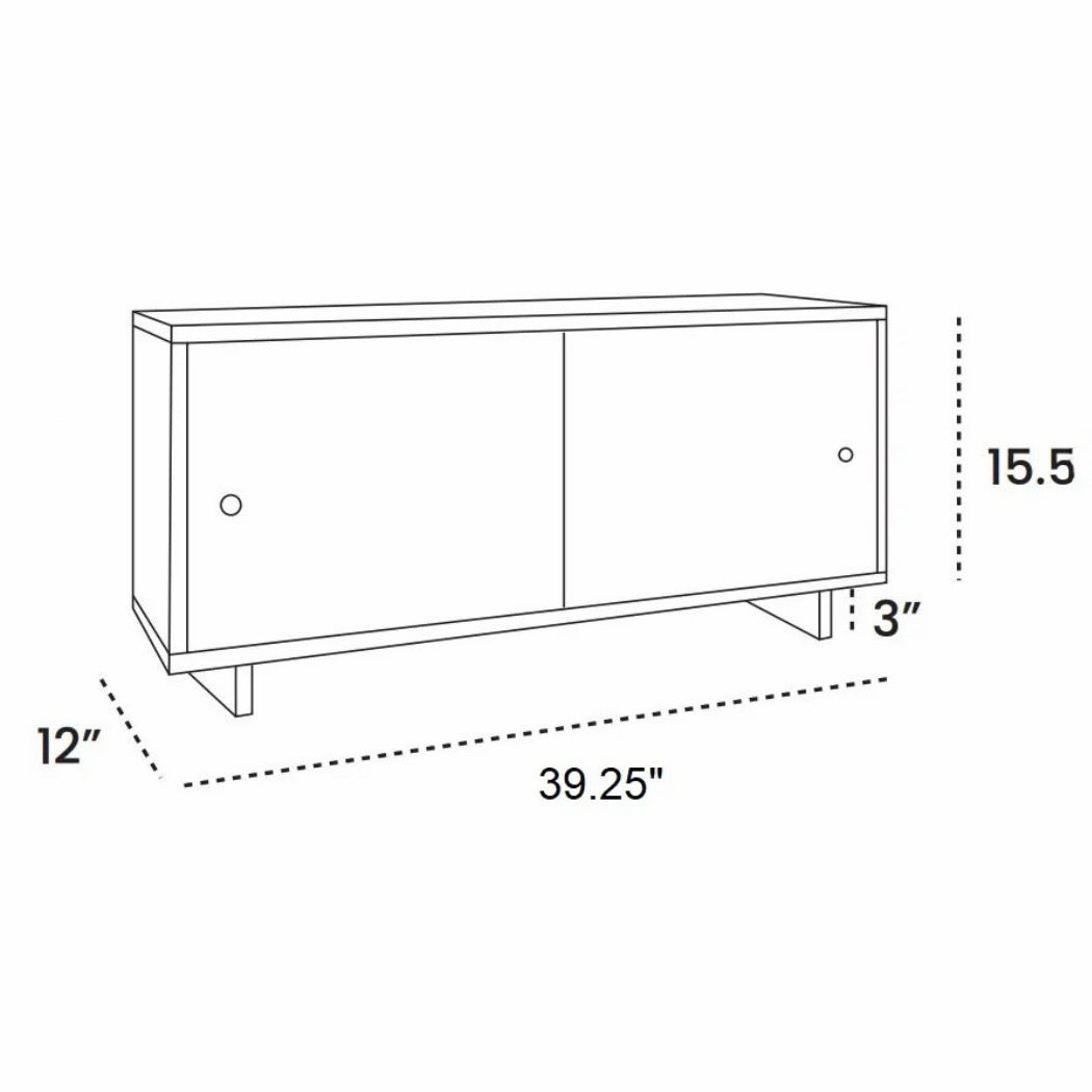 Oeuf Perch Bunk Bed Console, White, 39.25"W x 12"D x 18.5"H