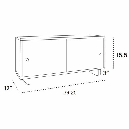 Oeuf Perch Bunk Bed Console, White, 39.25"W x 12"D x 18.5"H