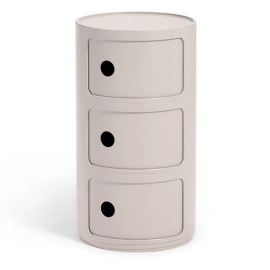 Kartell Componibili Bio Storage, Cream, 12.6"Dia x 22.8"H