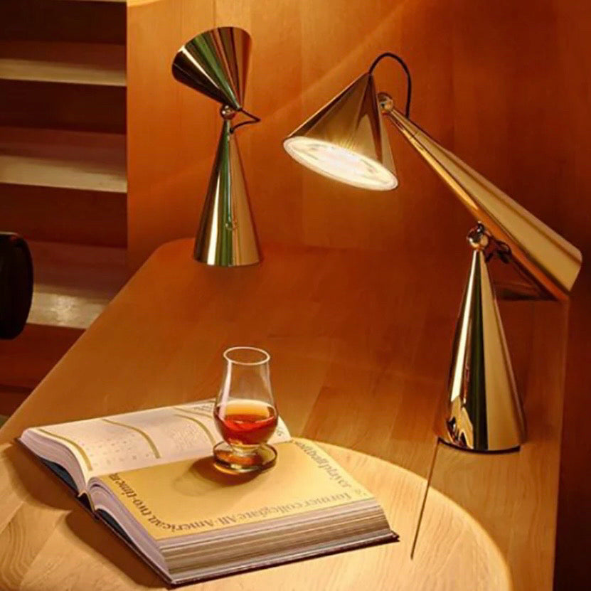 Tom Dixon Pose LED Desk Lamp, Silver, 16.1"W x 16.1"D x 19.2"H
