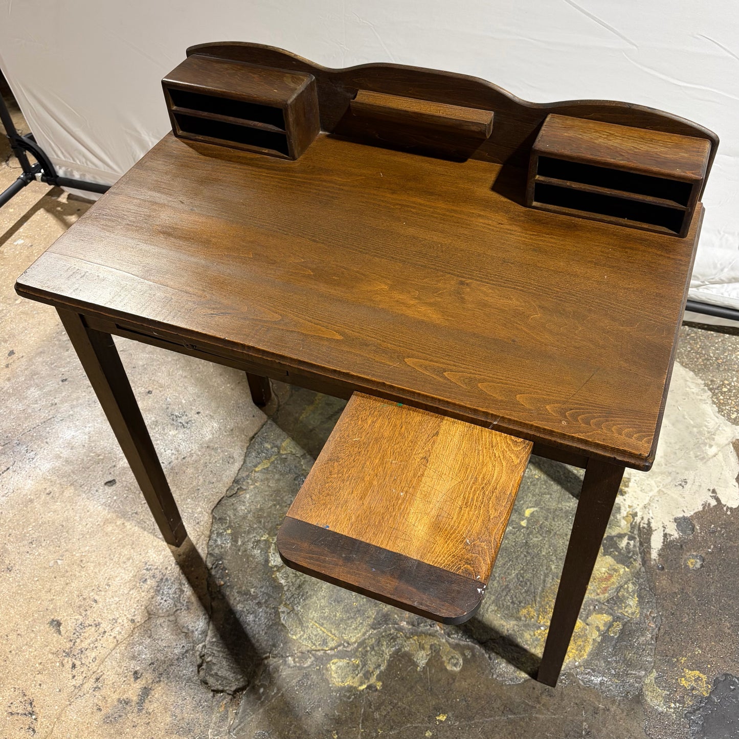 Antique Arts & Craft Writing Desk w/Extention, 32"W x 18.5"D x 32"H