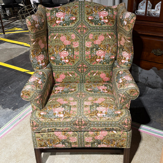 VTG Hickory wingback chair, 32"W x 29"D x 44"H