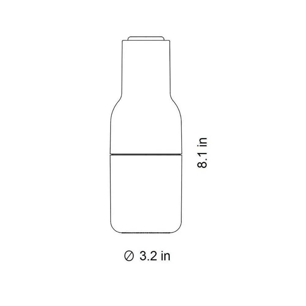 Audo Copenhagen Salt & Pepper Bottle Grinders, Hunting Green & Beige, 8" H