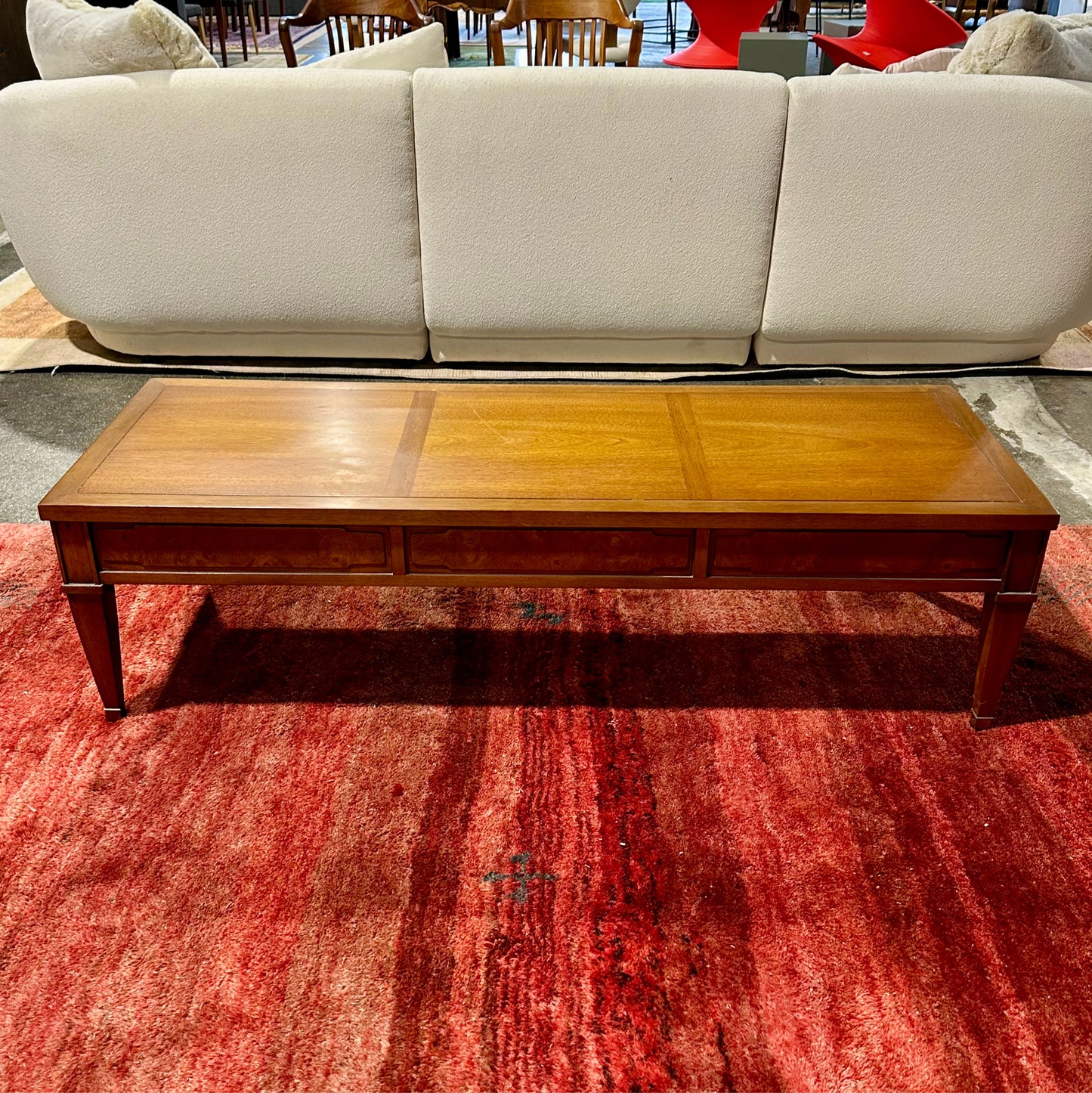 MCM Rectangular Coffee Table, 54" L x 20" W x 15" H