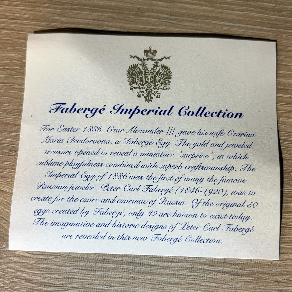 Faberge Imperial Collection Open Salt Cellar Box Set