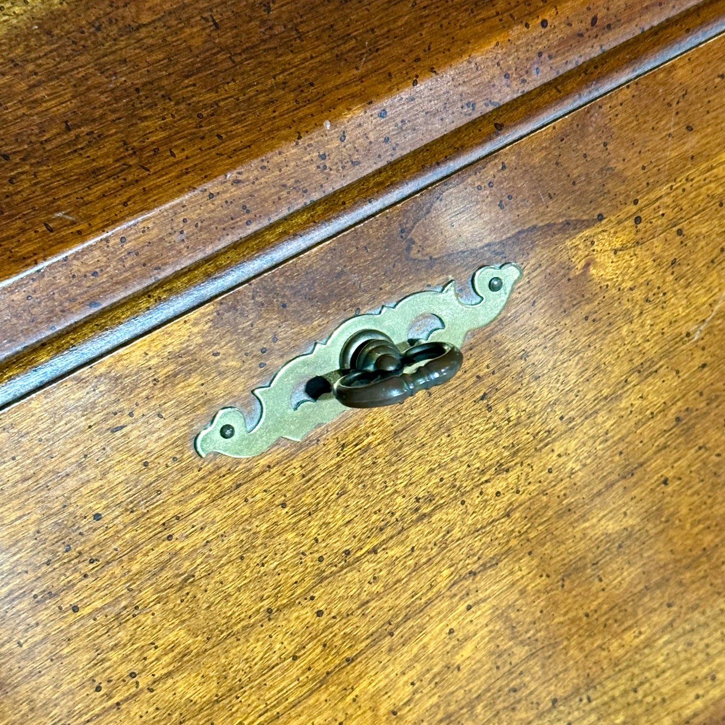 Small Vintage Queen Anne Style Secretary, 25.5"W x 17.5"D x 39"H