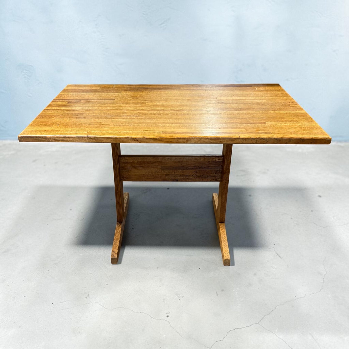 Butcher Block Top Trestle Table, 30" W x 48" D x 30" H
