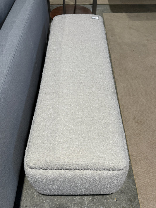 NEW Amalia storage bench, sand boucle, 58" W x 18.75" D x 18.25" H