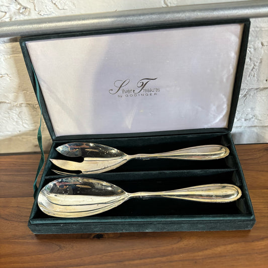 SET Silverplated Salad Servers, Godinger, 11.25" W x 6" D x 2" H