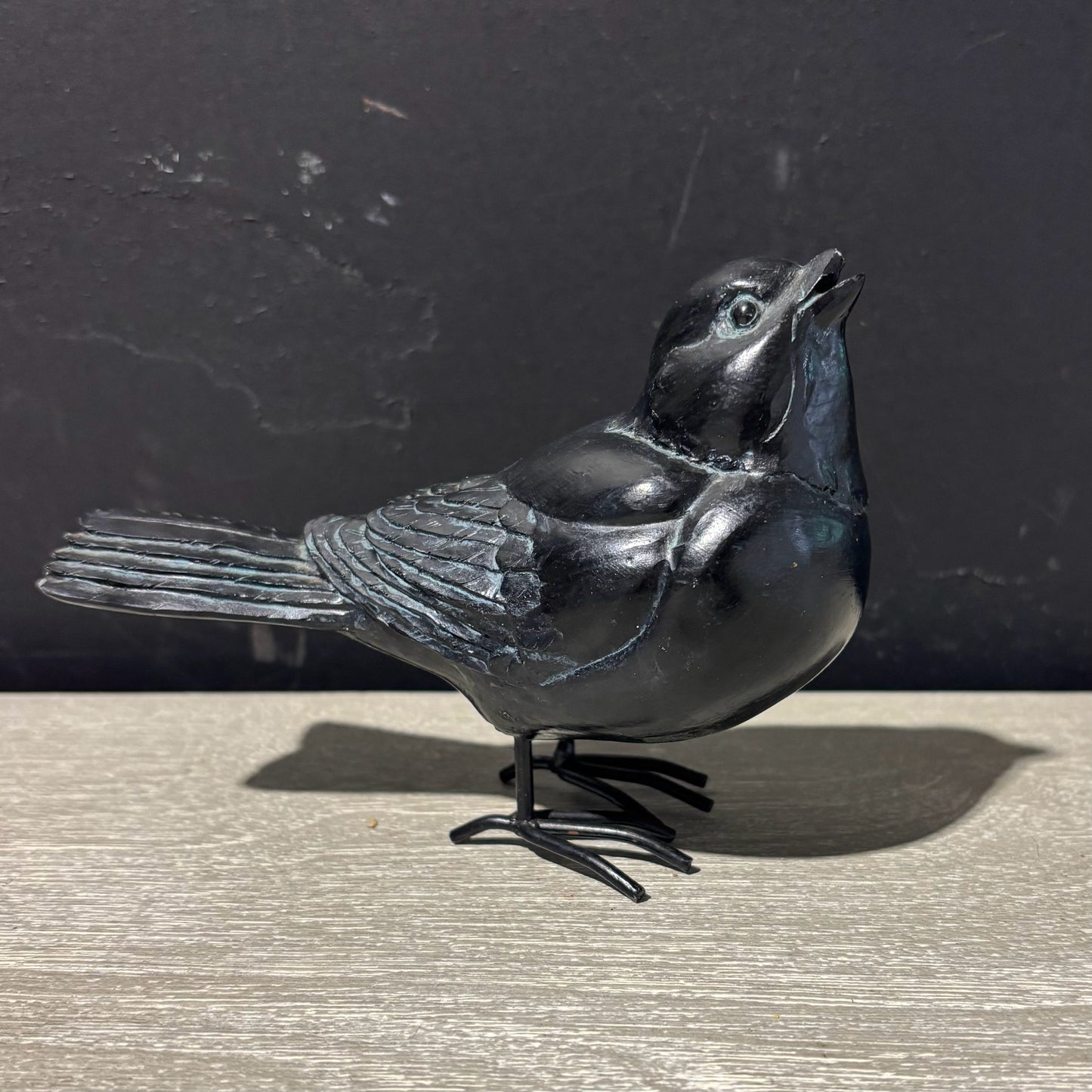 Black Bird Figurine 5.5" W x 3" D x 4.5" H