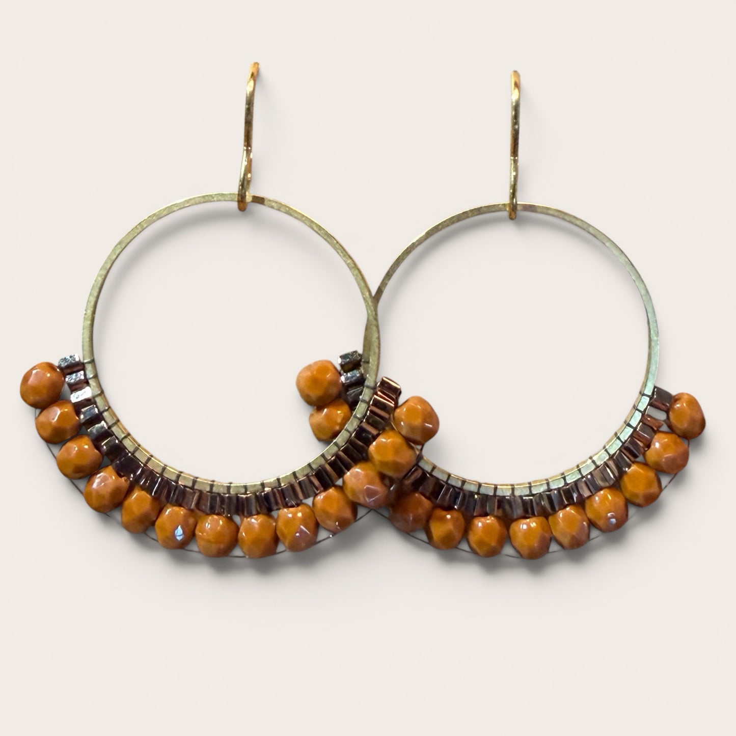 Sienna Horizon Beaded Hoop Earrings by Carrie Prince