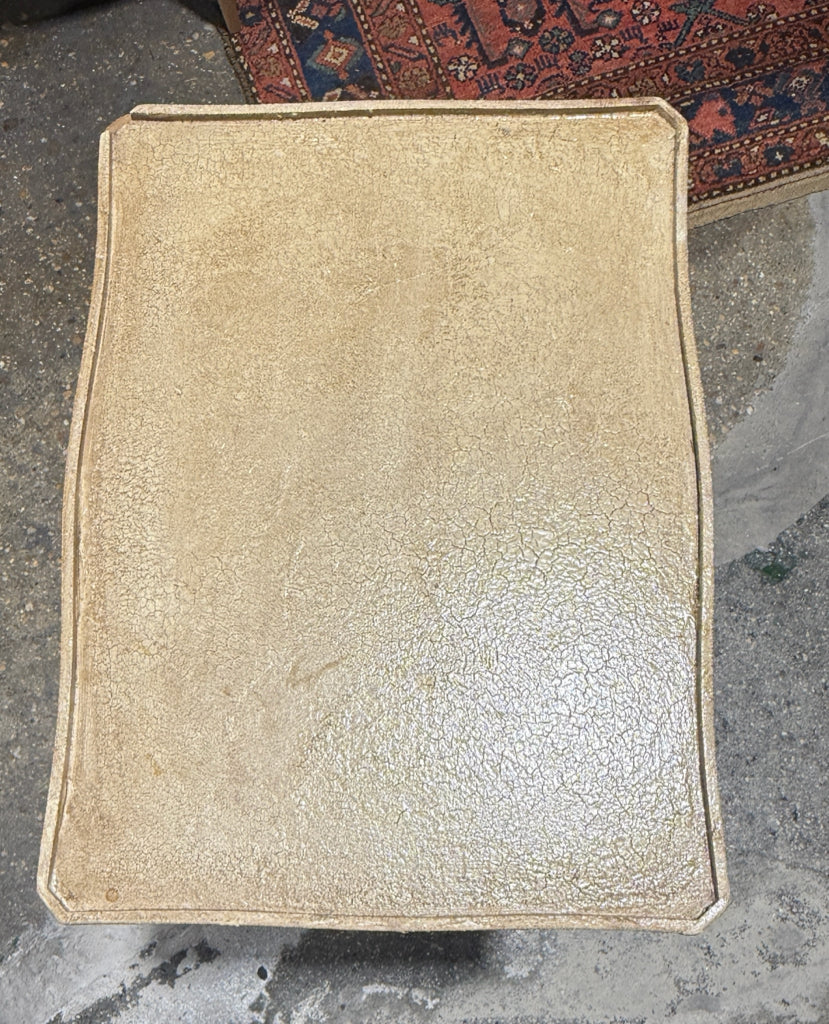 Crackle painted side table, (AS IS), 17"W x 13"D x 31"H