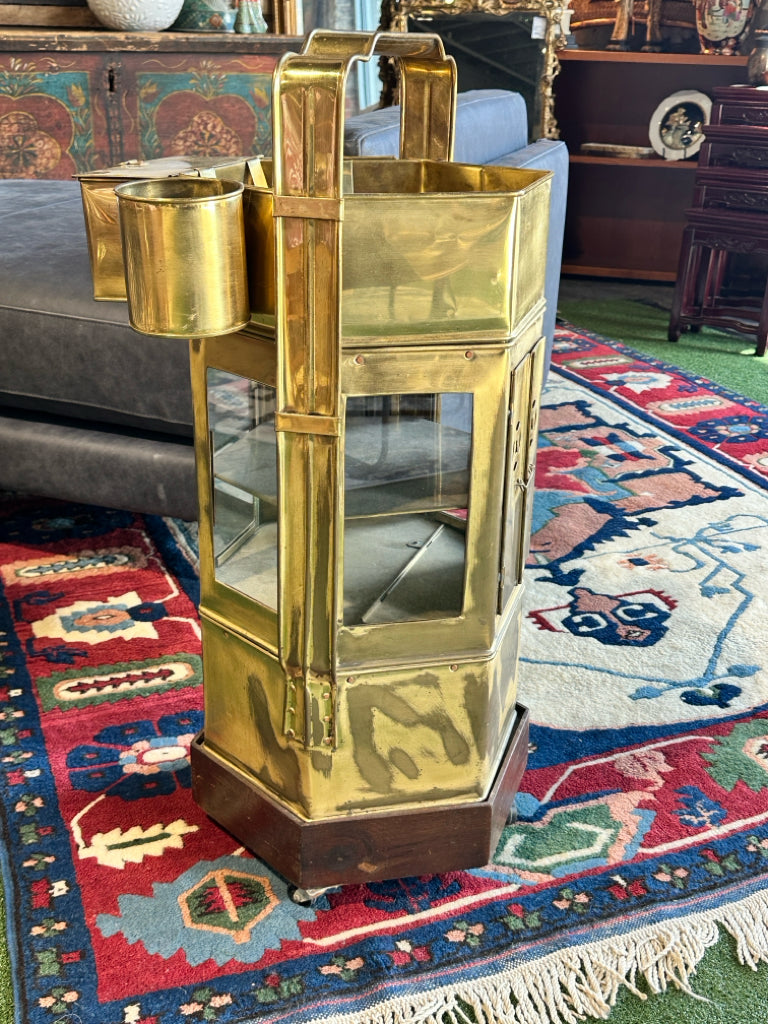 Vintage Asian Noodle Cart w/accessories, brass