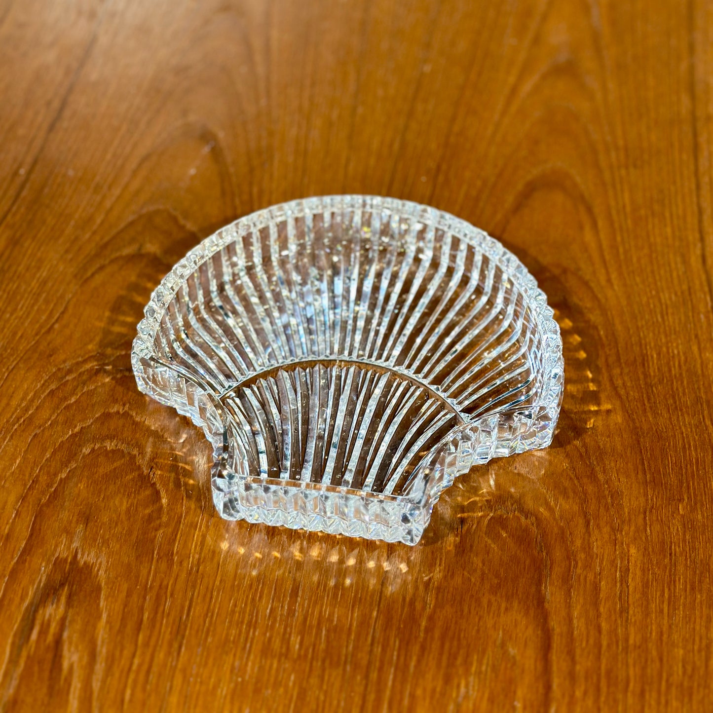 Waterford Crystal Scalloped Shell Trinket Dish, 7" W x 6.5" L