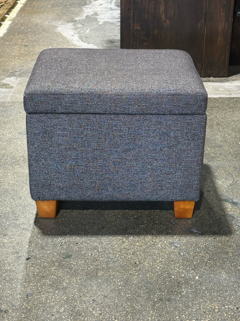 Upholstered storage ottoman, 21"W x 17"D x 18"H