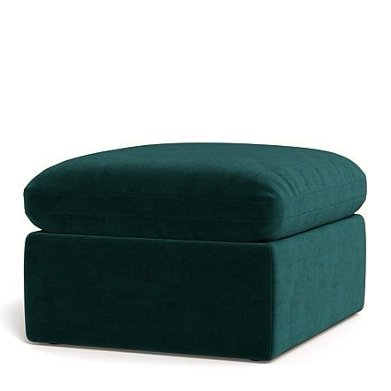 NEW Havenly Hayley Rectangle Storage Ottoman, Emerald Velvet, 40"W x27"D x18.5"H