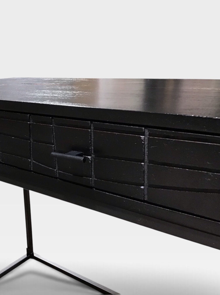 Moe's Home Collection Atelier Desk, Black , 35"W x 19.5"D x 30"H