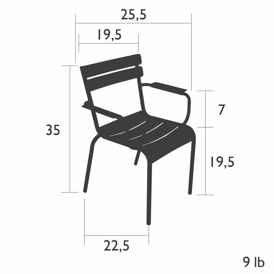 Luxembourg Outdoor Armchair (Set of 2), Clay Grey (Textured)