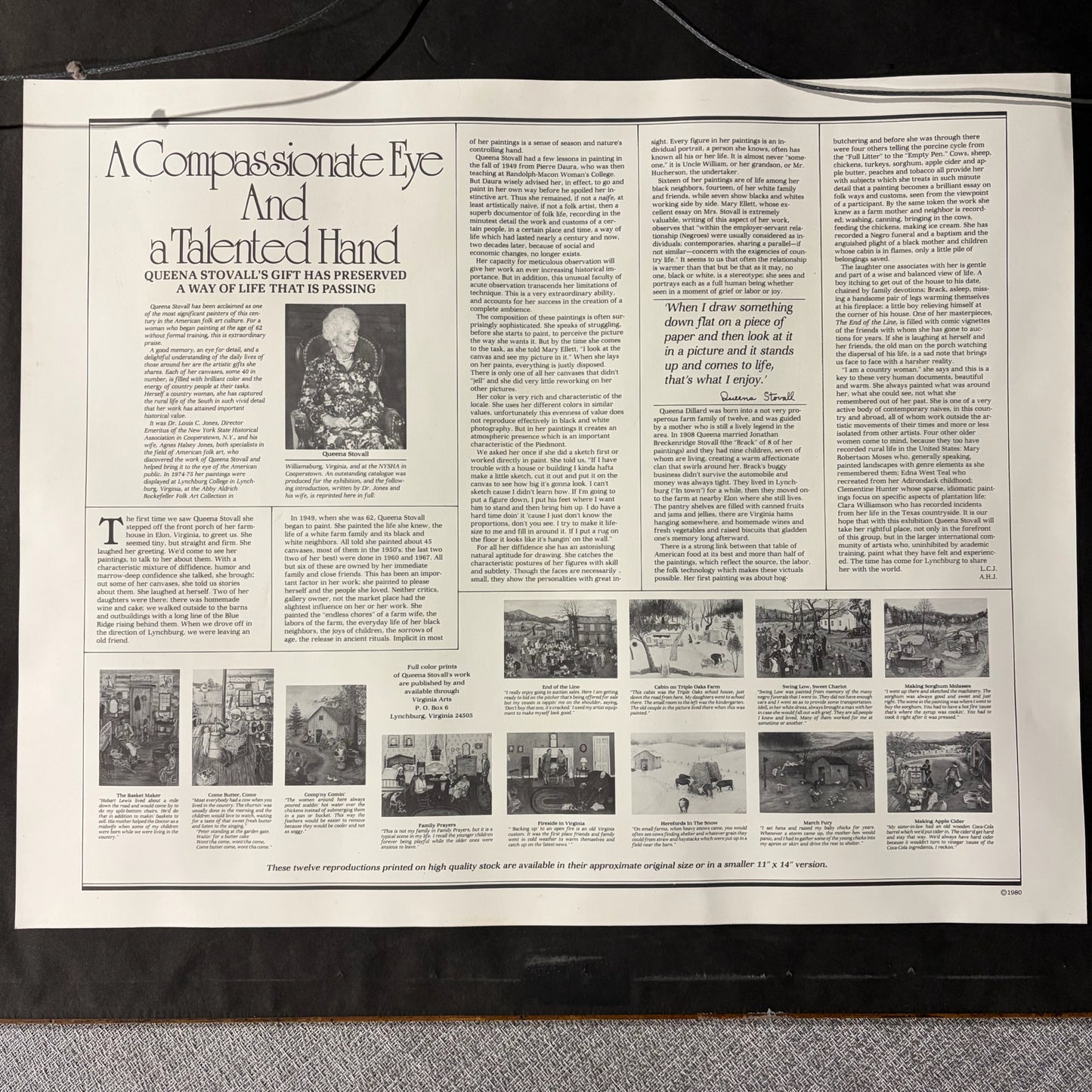 VTG "End of the Line" Print Signedi Queena Stovall, 29.25"W x 24.5"H x .75"D
