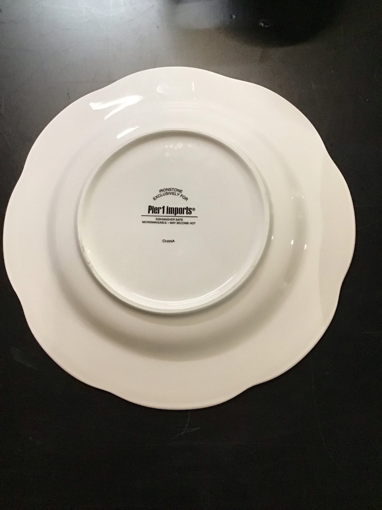 SET of 6 White Dinner Plates 11" dia.