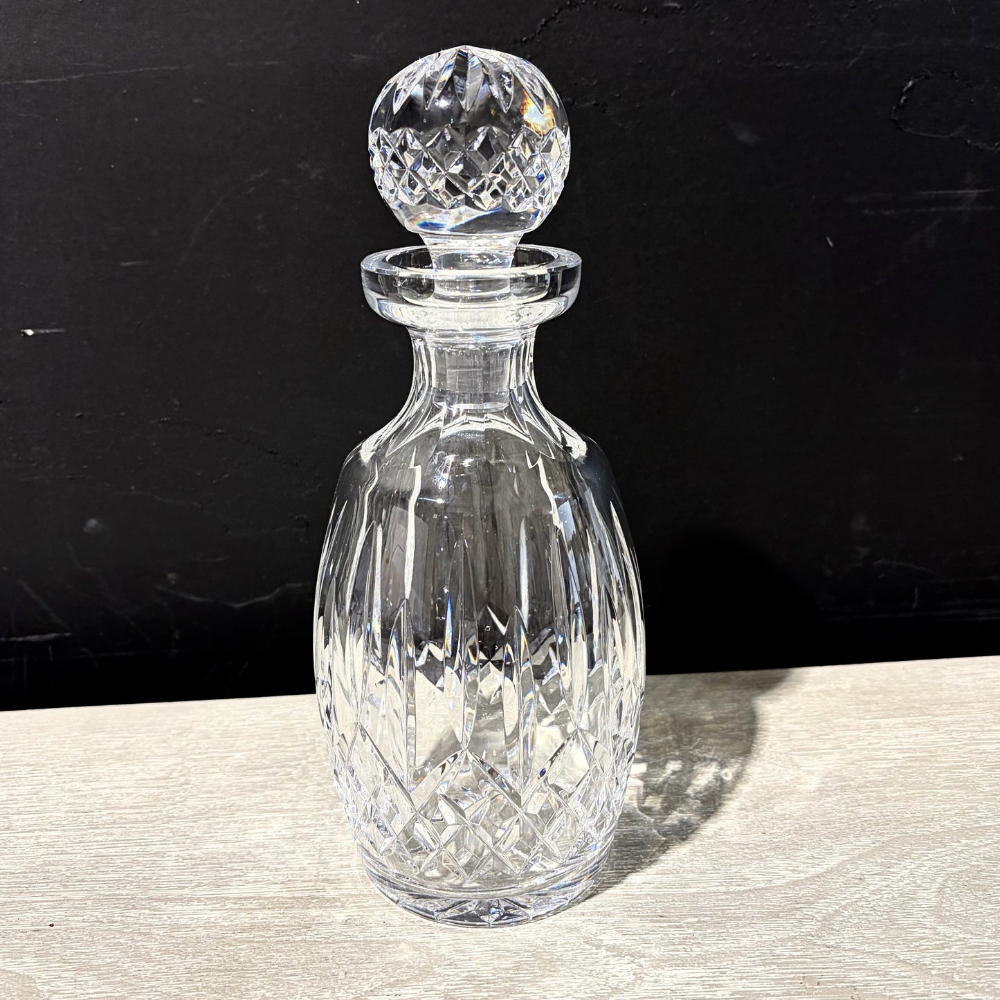 Waterford Lismore Crystal Decanter, 10"H x 4"Dia
