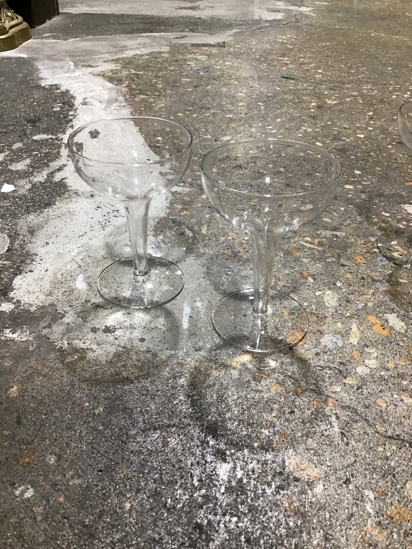 SET of 6 Hollow Stem Champagne Glasses 5" H