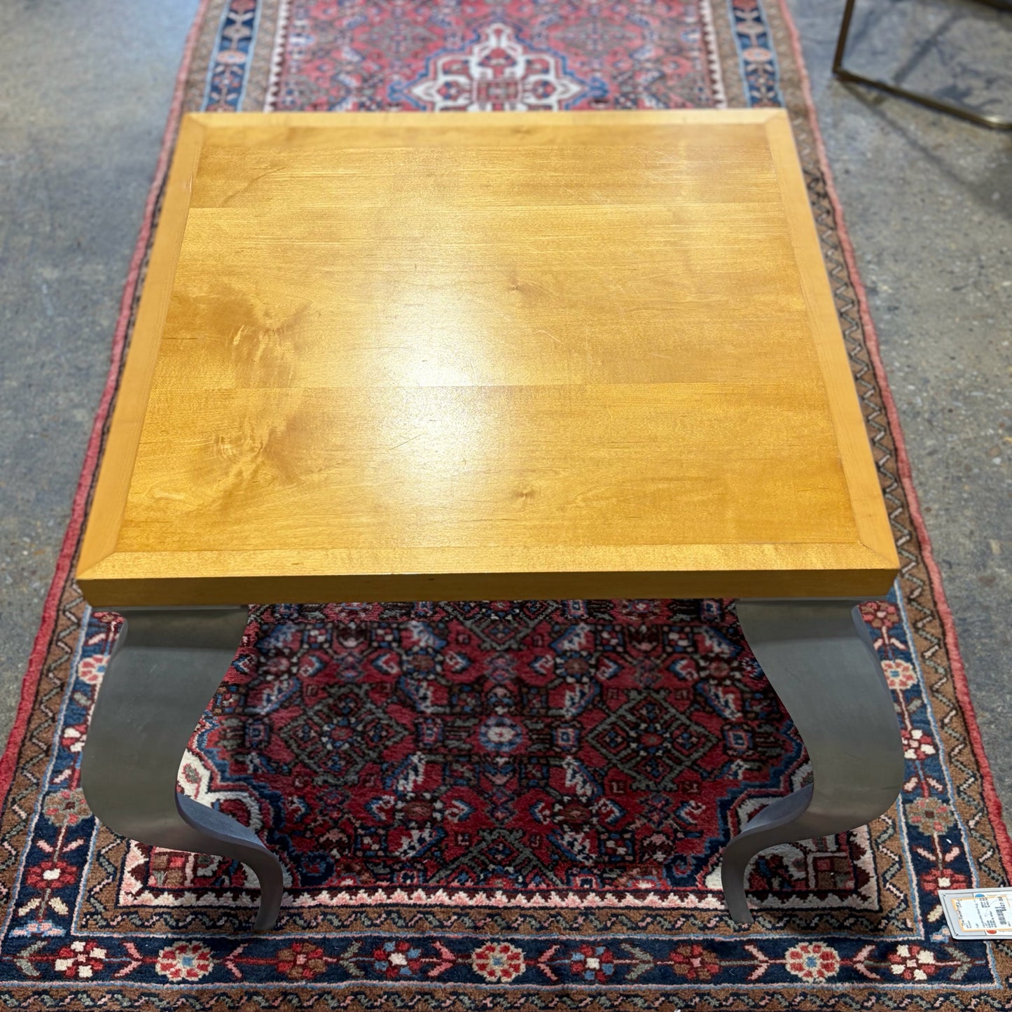 Wood & Metal Side Table, 24"Sq x 25"H